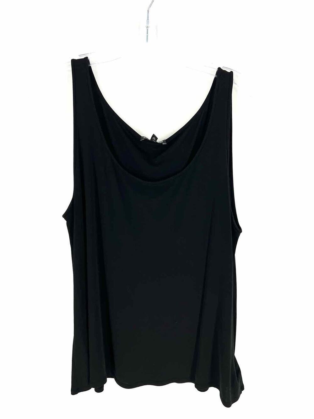 Eileen Fisher Size L Black Silk Designer Top-Sleeveless